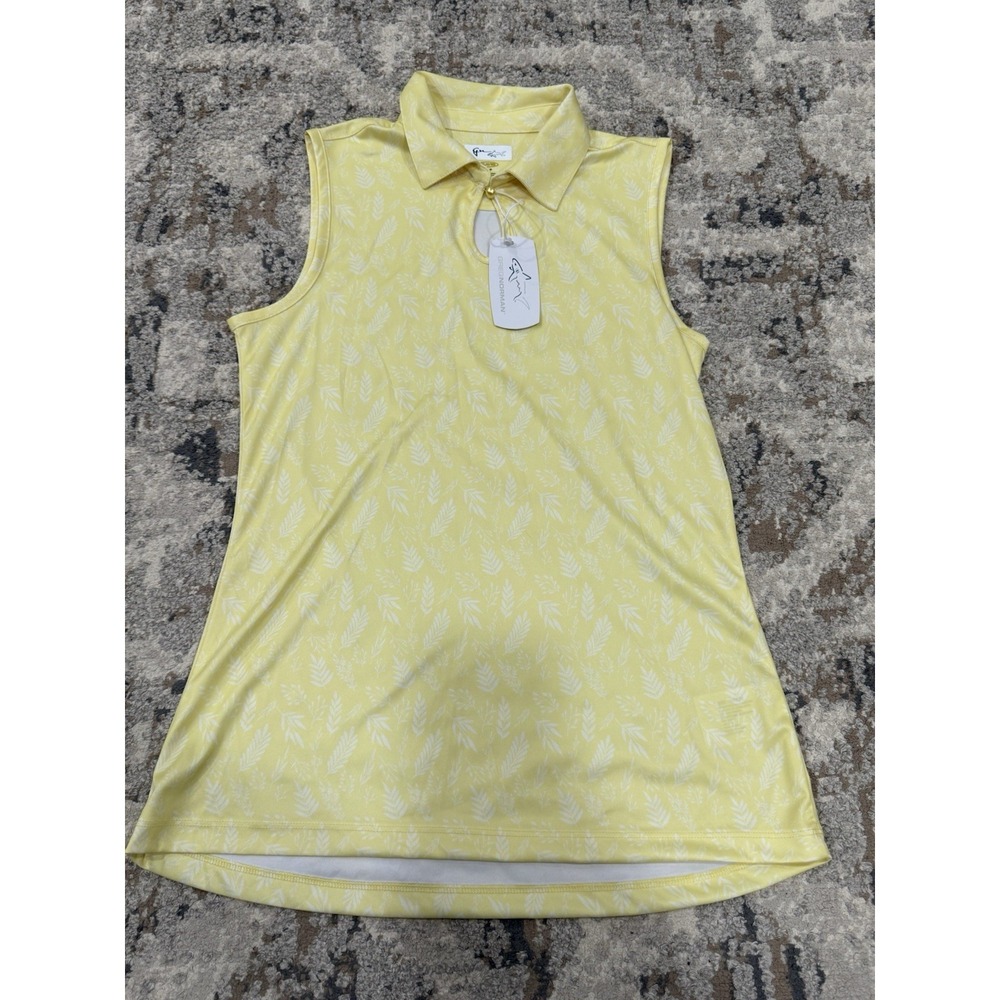 NWOT Women's Greg Normal Butter Yellow Academia Golf‎ Tennis Polo size S Preppy